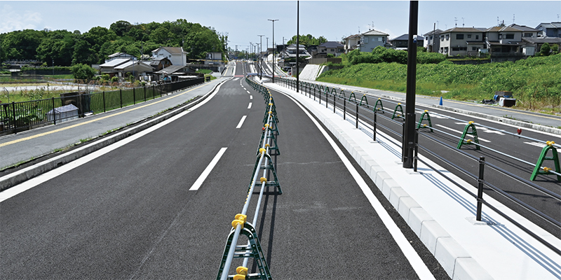 大和中央道敷島工区（北から南を望む）